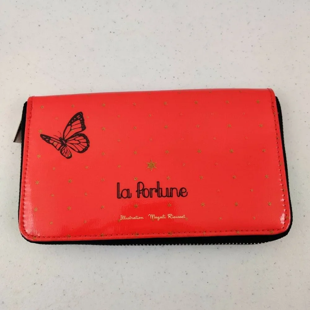 Derriere LA Porte Paris Clutch Wallet la fortune illustration by Magali Rieusset